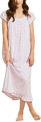 Cap Sleeve Waltz Gown (Pink Ground Ditsy) Women's Pajama