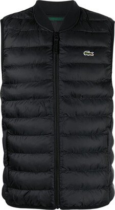 Embroidered-Motif Padded Gilet