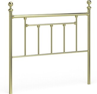 Chelsea Classic Brass Metal Headboard with Round Finials