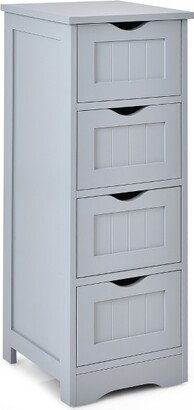 Floor Storage Cabinet Bathroom Organizer Free Standing Drawers