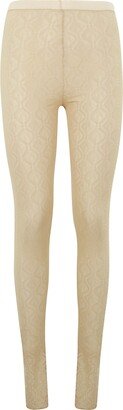 Regenerated Moonogram Mesh Flock Tights