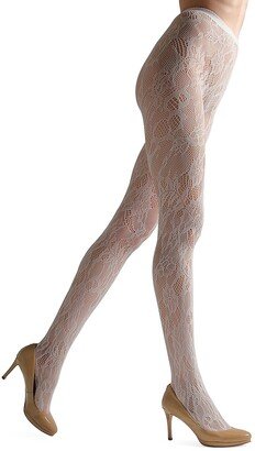 Cut-Out Lace Net Tights