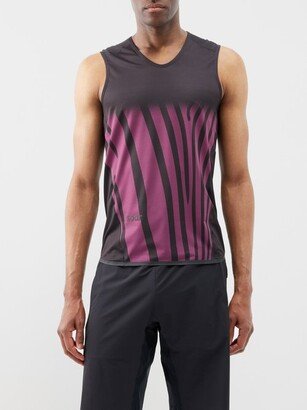 Zebra-print Mesh Running Top