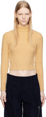 Beige Brushed Turtleneck