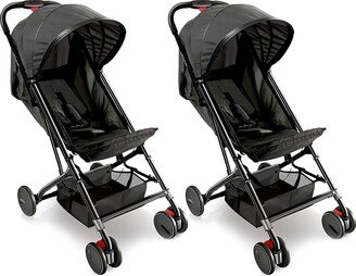 Jovial Portable Folding Compact Baby Stroller with Travel Bag, Black