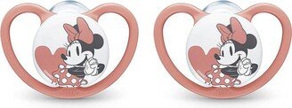 Space Minnie Mouse Pacifiers, 0-6M, 2 pack