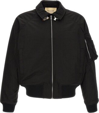 Buckle Detailed Bomber Jacket