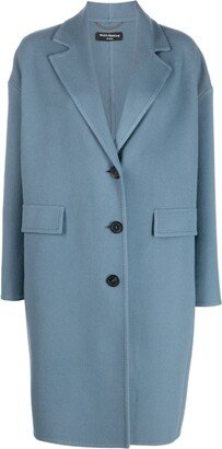 Buttoned Virgin Wool-Cashmere Blend Coat