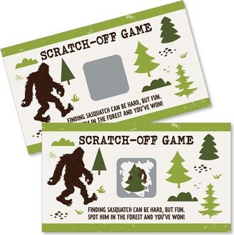 Big Dot of Happiness Sasquatch Crossing - Bigfoot Party or Birthday Party Game Scratch Off Cards - 22 Count