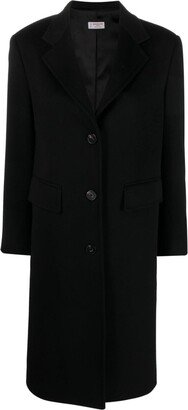 Single-Breasted Wool Midi Coat-AE