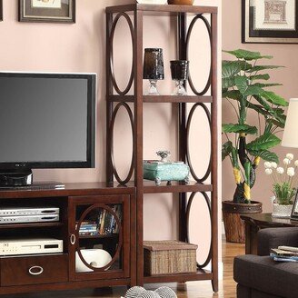 Jash Transitional Cherry 3-Shelf Pier Cabinet