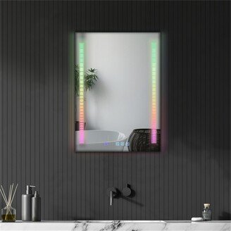 BESTCOSTY 28x20in With Anti-Fog Lighting Power Off Memory Bathroom Mirror