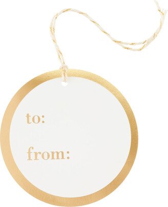 waste not paper Gift Tags To/From Circle Gold Pkg/10