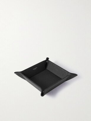 Cachemire Logo-Print Full-Grain Leather Tray