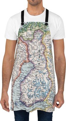 Finland Map Apron - Father's Day Gift Housewarming For Finnish Native