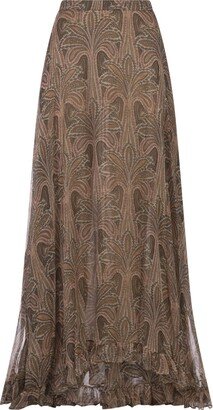 Long Crepon Skirt With Print