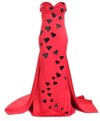 Embellished Heart Sleeveless Maxi Dress