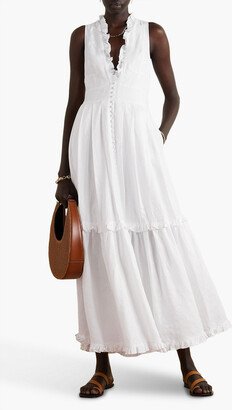 Juliet tiered ruffled linen maxi dress