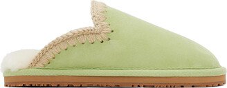 Green Stitch Slippers