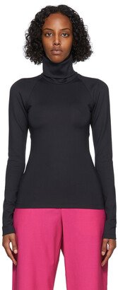 Black Open Back Turtleneck