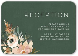 Enclosure Cards: Painted Promise Wedding Enclosure Card, Green, Signature Smooth Cardstock, Rounded