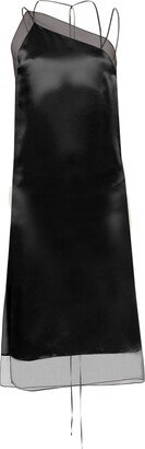 Asymmetric Silk Midi Dress