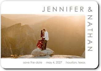 Save The Date Cards: Around The Corner Save The Date, White, Magnet, Matte