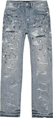 Paint Splatter Distressed Jeans-AB