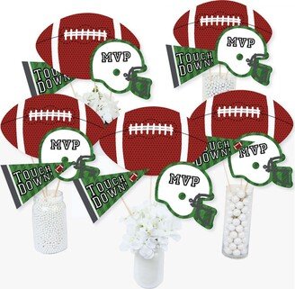 Big Dot Of Happiness End Zone - Football - Party Centerpiece Sticks - Table Toppers - Set of 15