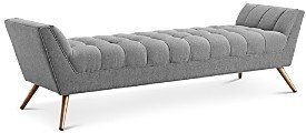 Response Large Upholstered Large Fabric Bench