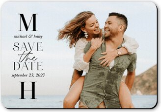 Save The Date Cards: Me Plus You Save The Date, White, Magnet, Matte