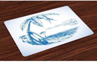 Surf Place Mats, Set of 4