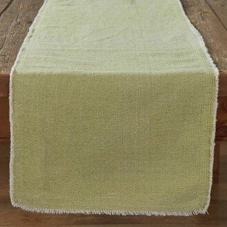 Frayed Edge Table Runner Pear 15X72