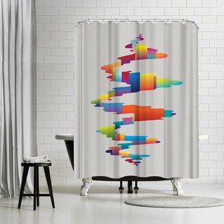 71 x 74 Shower Curtain, After The Earthquake by Joe Van Wetering