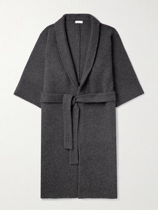 Shawl-Collar Wool and Cashmere-Blend Robe