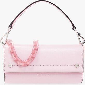 Leather Wallet On Chain - Pink