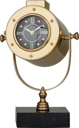 Studio 350 Brass Stainless Steel Vintage Clock