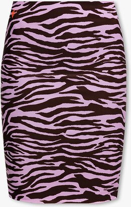 Beach Skirt With Animal Motif - Pink