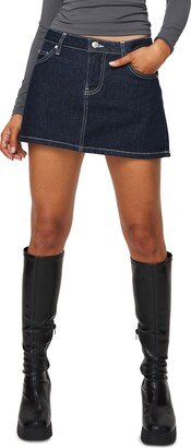 Princess Polly Bracken Low Rise Denim Miniskirt