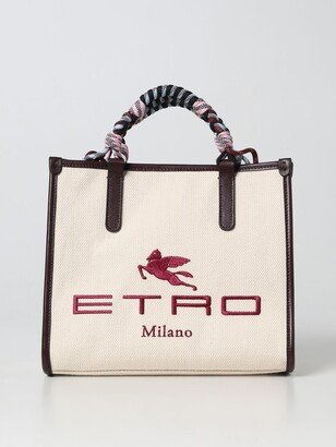 bag in canvas with embroidered logo