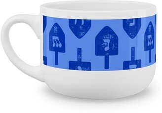 Mugs: Dreidel - Blue Latte Mug, White, 25Oz, Blue