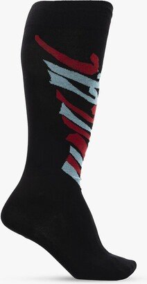 Graphic Embroidered Socks