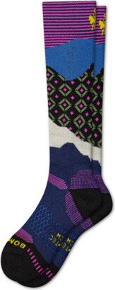 Men's Heavyweight Merino Wool Blend Ski & Snowboard Socks - Navy - Large Holiday Christmas Gifts for Skiers/Snowboarders