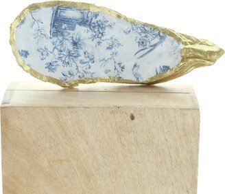 Chinoiserie - Oysters Blu Mood Shells, Handmade in Usa, Sold By Each