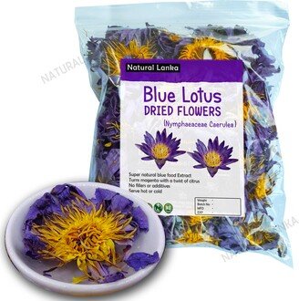 30G Egyptian Blue Lotus Flowers | Nymphaea Caerulea 100% Organic ~ Whole & Crushed Nymphaea Caerulea