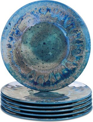 Radiance Teal Melamine Salad Plates, Set of 6