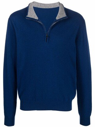 In and Out quarter-zip wool jumper