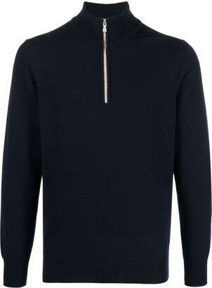 Zipped-Up Knit Jumper