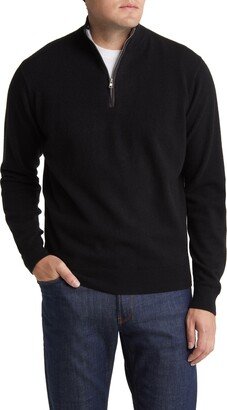 Crown Crafted Artisan Stretch Cashmere Quarter-Zip Pullover