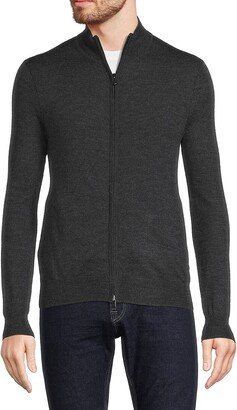 Saks Fifth Avenue Made in Italy Saks Fifth Avenue Men's Essential Merino Blend Full Zip